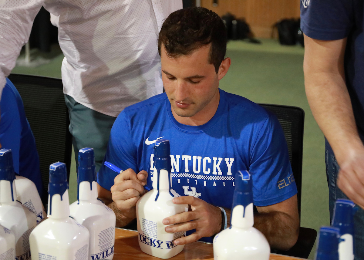 Sam Malone.

Members of the 2012 national championship team at the 2019 Maker's Mark Bottle signing event.

Photo by Noah J. Richter | UK Athletics