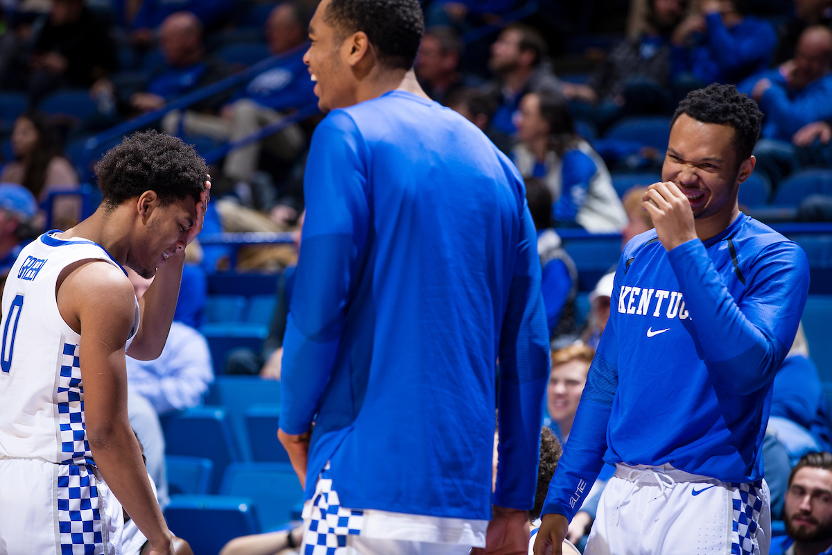 Quade Green. Jemarl Baker.

Kentucky beats Monmouth at Rupp Arena 90-44.

Photo by Chet White | UK Athletics