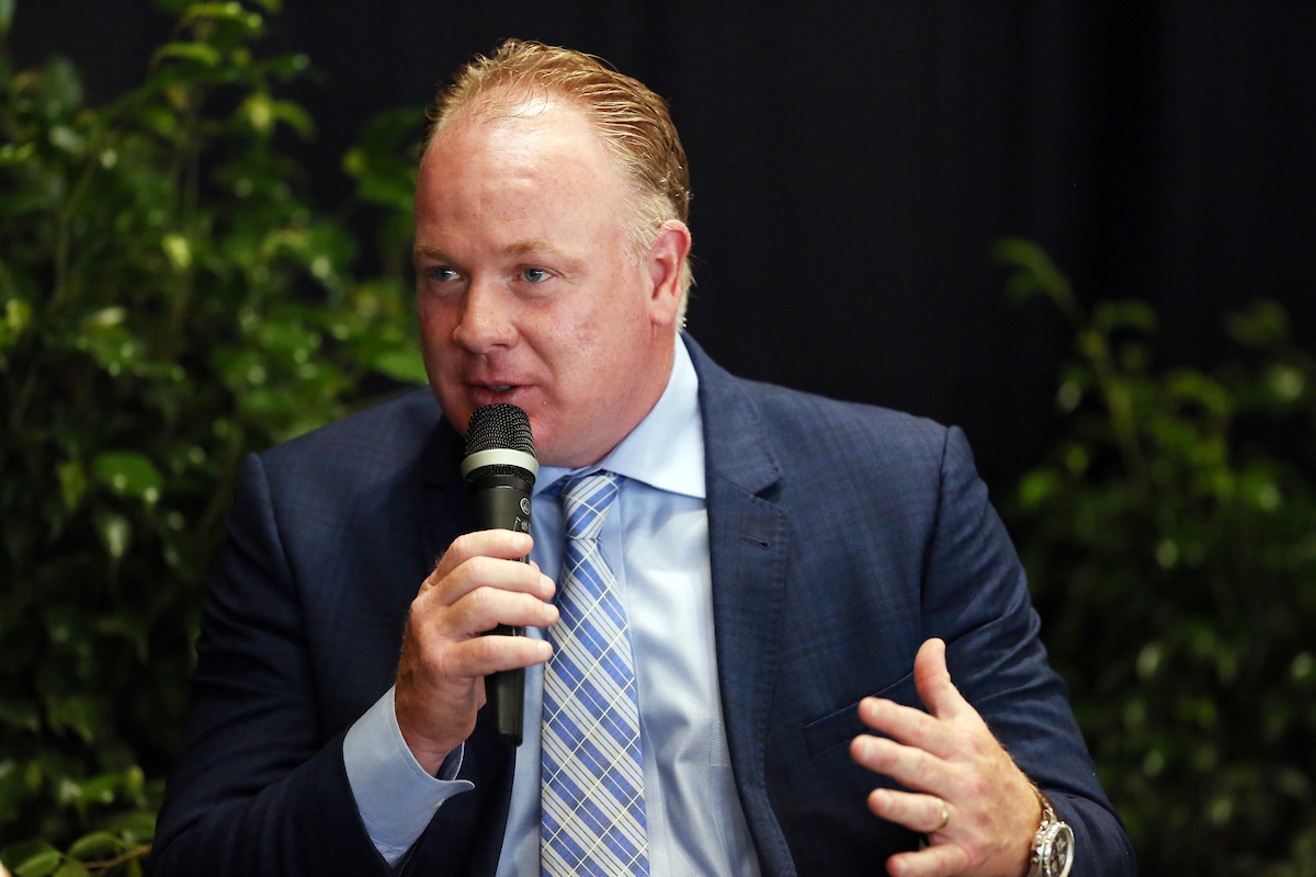 Coach Stoops

The Football Team Alumni Luncheon on Thursday, July 26, 2018. 

Photo by Britney Howard | UK Athletics