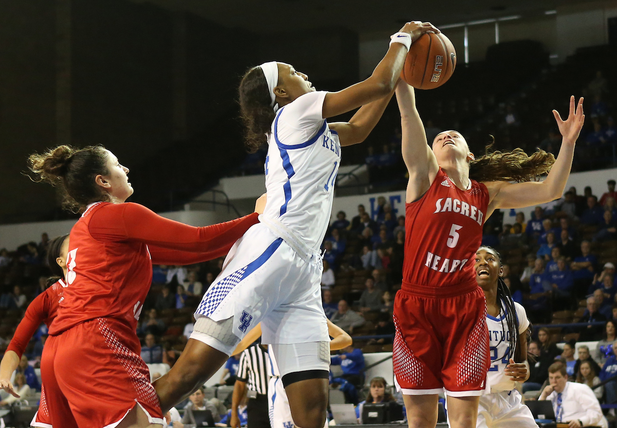 Tatyana Wyatt. 

UK beats to Sacred Heart University 71-43. 


Photo By Barry Westerman | UK Athletics