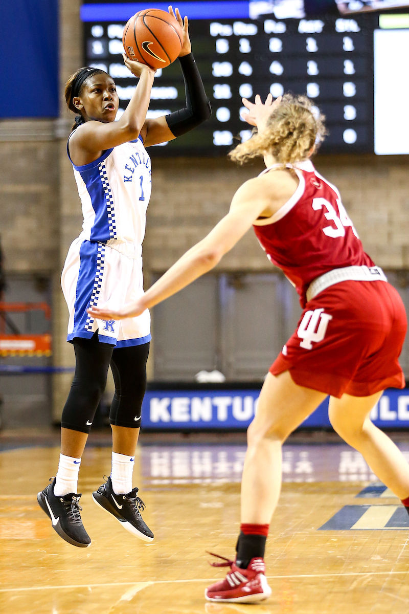 Robyn Benton.  

Kentucky beats Indiana 72-68.

Photo by Eddie Justice | UK Athletics