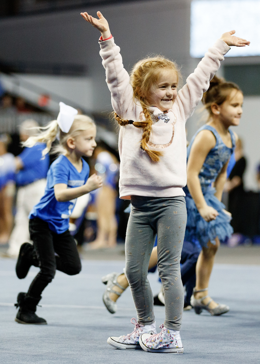 The University of Kentucky gymnastics team beats LSU, 197.150 - 196.025.

Photo by Elliott Hess | UK Athletics