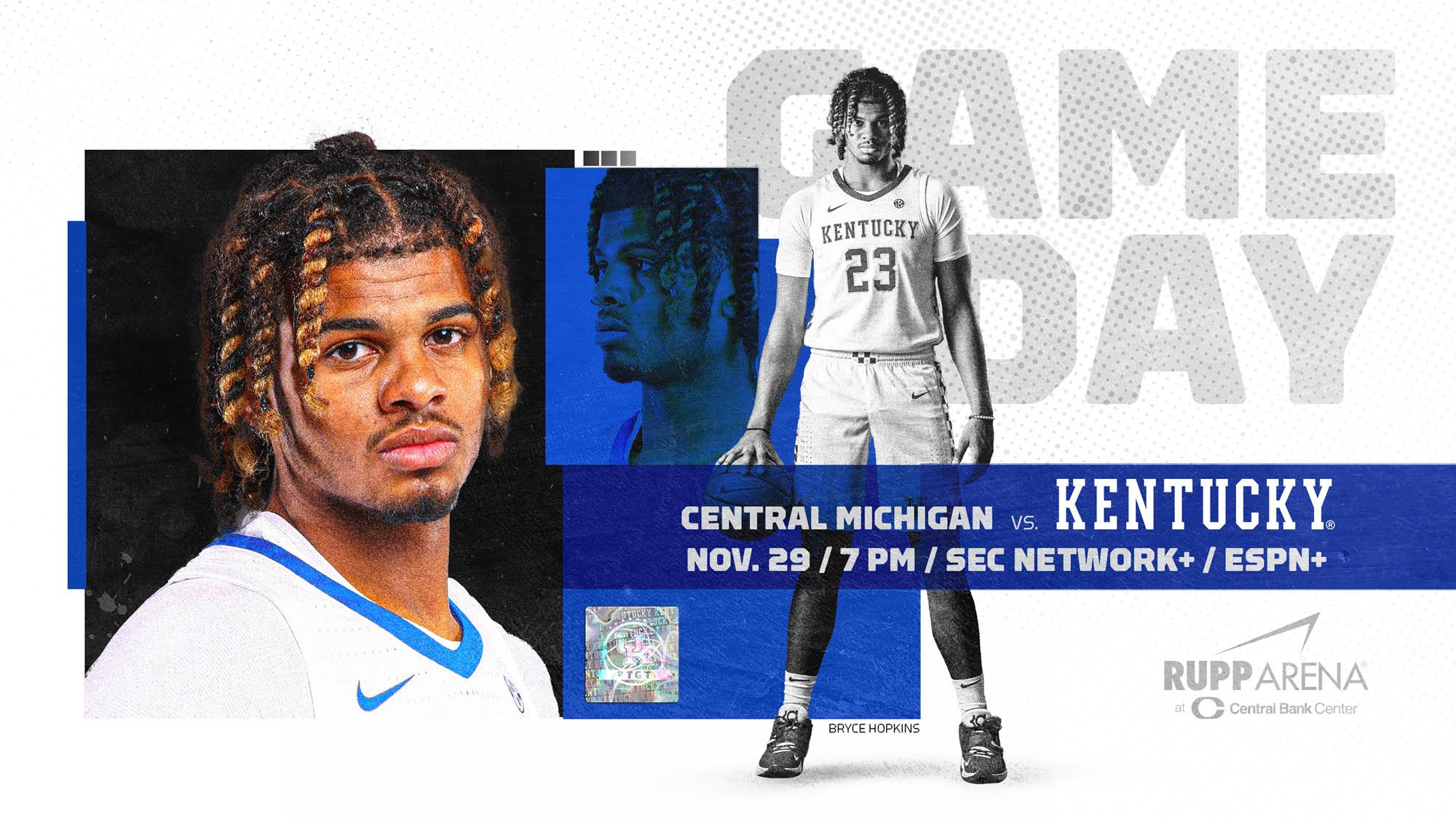 Kentucky Hosts Central Michigan, Barbee on Monday