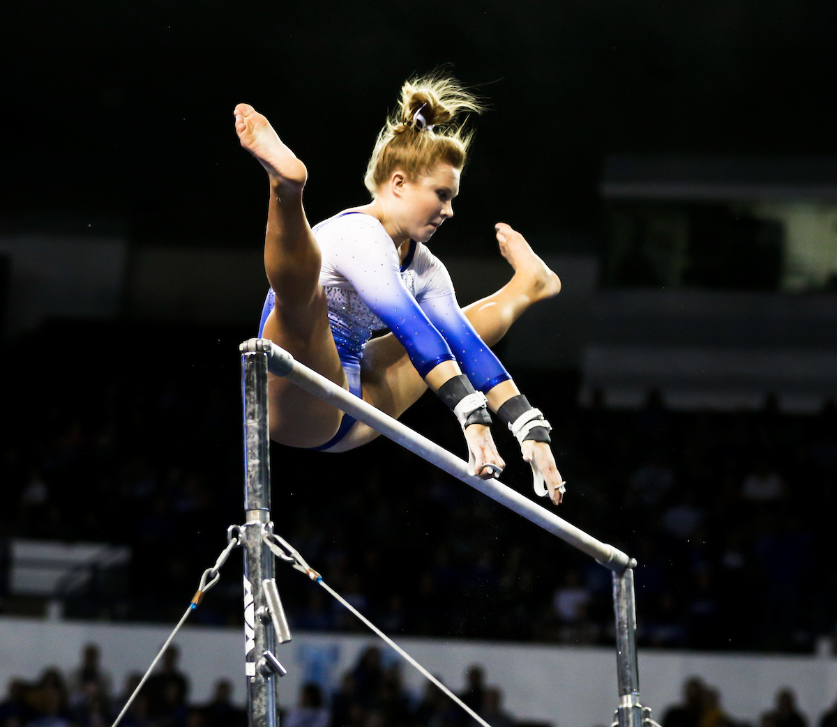 Sidney Dukes.


The University of Kentucky gymnastics team beats LSU, 197.150 - 196.025.

Isaac Janssen | UK Athletics