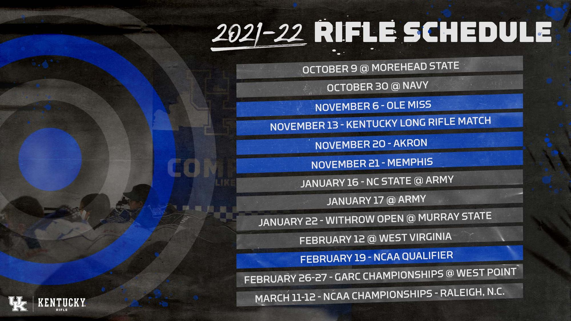 Kentucky Rifle Announces 2021-22 Schedule
