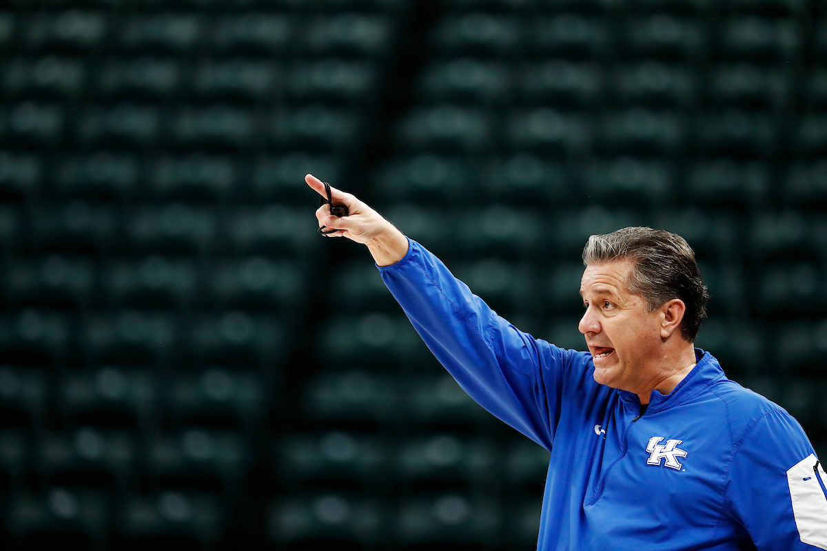 John Calipari.

BANKERS LIFE FIELDHOUSE practice.

Photo by Chet White | UK Athletics