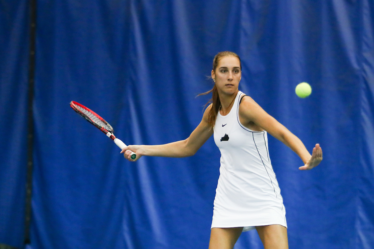 Diana Tkachenko.

Kentucky women's tennis hosts Miami University (OH).

Photo by Hannah Phillips | UK Athletics