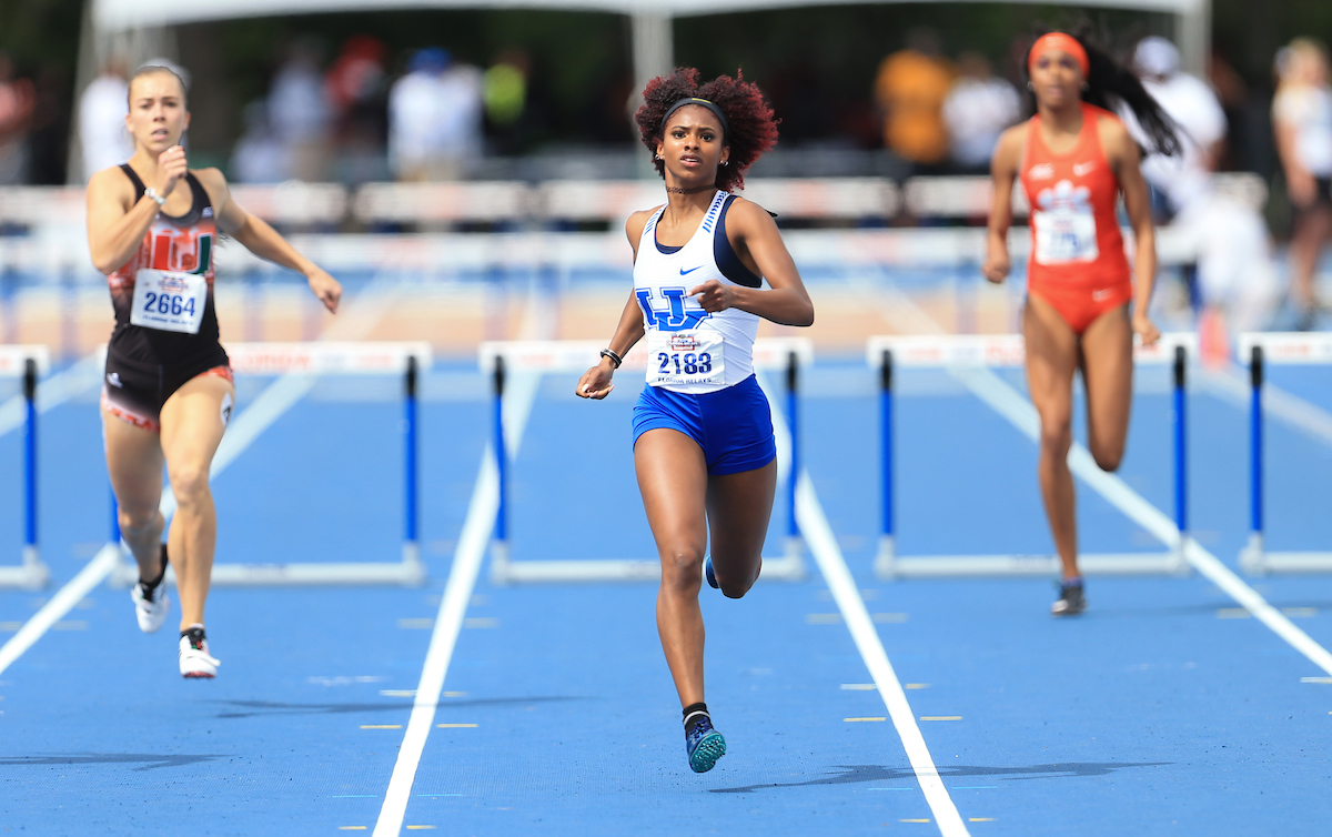 during the Pepsi Florida Relays at James G. Pressly Stadium on Friday, March 29, 2019 in Gainesville, Fla. (Photo by Matt Stamey)
