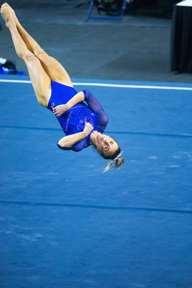 Makenna Clarke.

Kentucky falls to Alabama 196.775 - 196.350.

Photo by Grace Bradley | UK Athletics