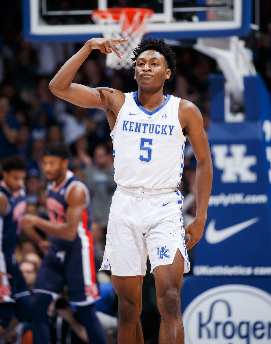 Immanuel Quickley.


Kentucky beats Auburn, 80 - 53.

Photo by Elliott Hess | UK Athletics