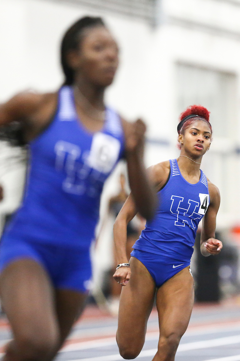 Masai Russell. 

Jingle Bells Open.

Photo by Isaac Janssen | UK Athletics