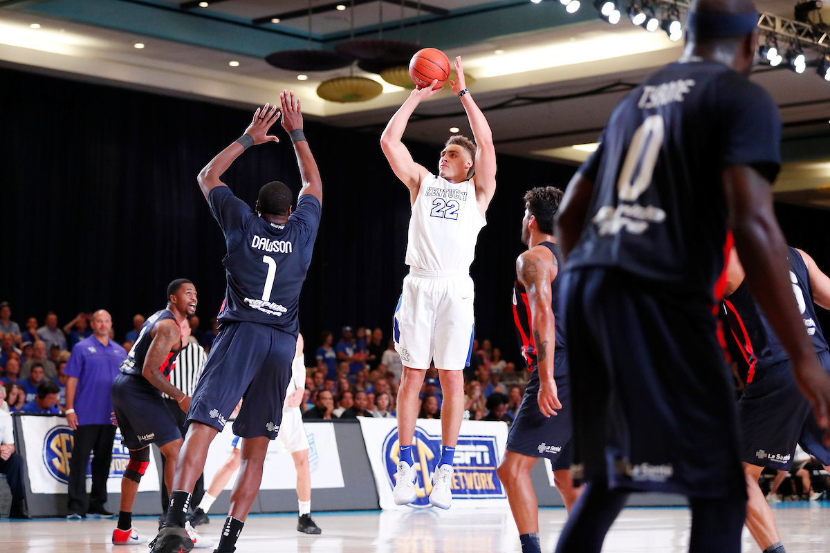 Reid Travis.

The University of Kentucky men's basketball team beat San Lorenzo de Almagro 91-68 at the Atlantis Imperial Arena in Paradise Island, Bahamas, on Thursday, August 9, 2018.

Photo by Chet White | UK Athletics