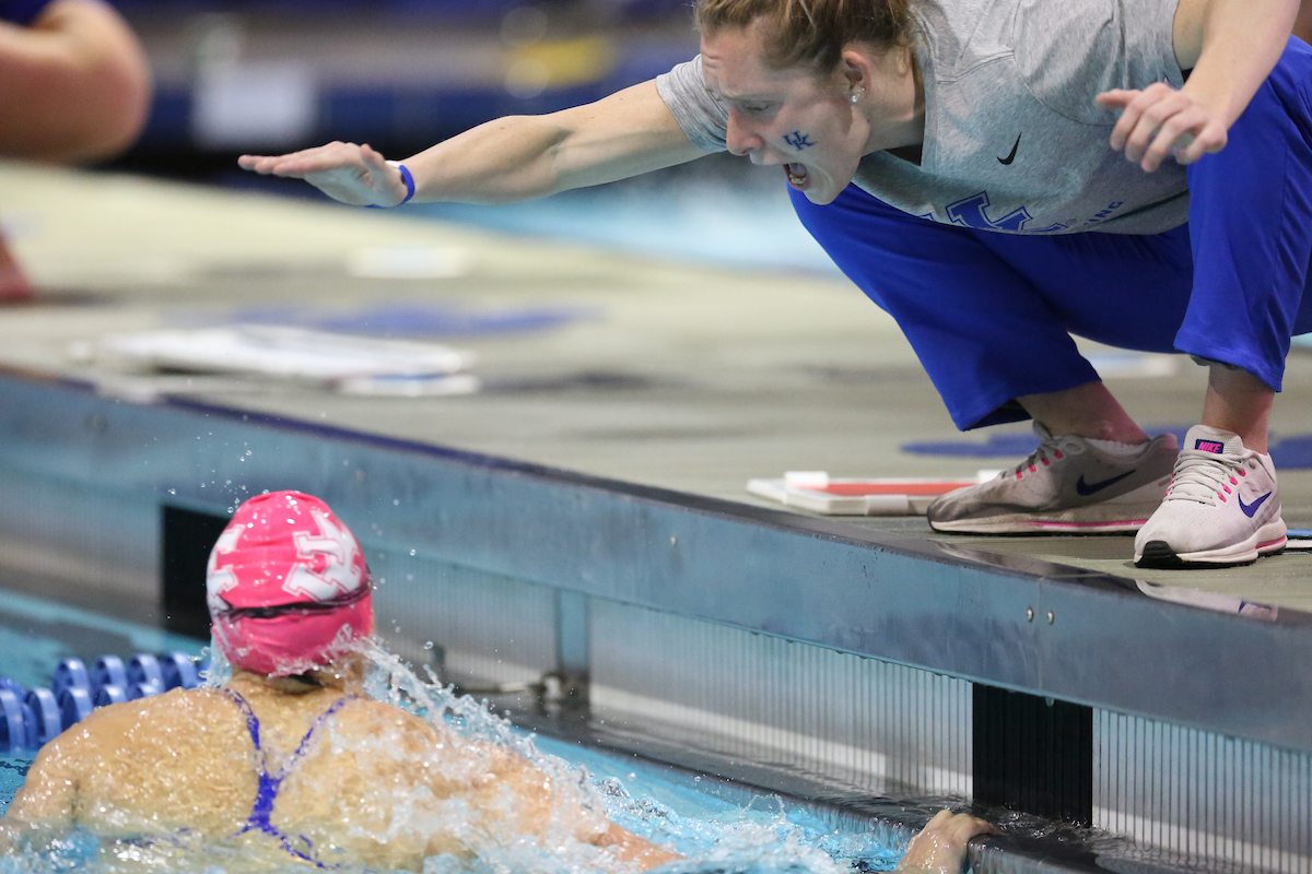 UK Swimming & Diving in action against LSU on Tuesday, October 23rd, 2018 at the Lancaster Aquatic Center in Lexington, Ky.

Photos by Noah J. Richter | UK Athletics
