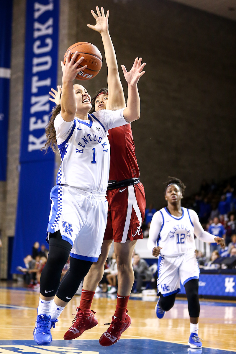 Sabrina Haines. 

Kentucky beat Alabama 66 - 62. 

Photo by Eddie Justice | UK Athletics