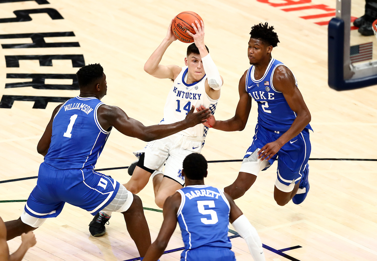 Tyler Herro.

Men's basketball falls to Duke 118-84.


Photo by Elliott Hess | UK Athletics