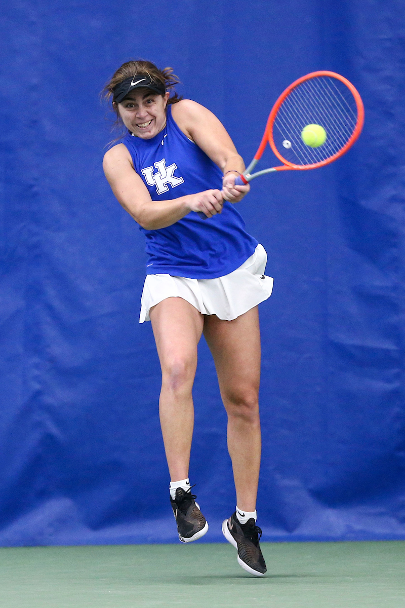 Florencia Urrutia.

Kentucky defeats Miami Ohio 5-2.

Photo by Grace Bradley | UK Athletics