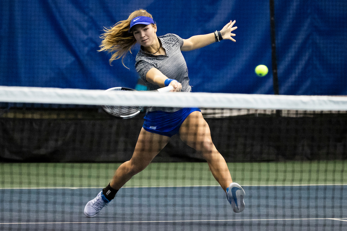 Akvile Parazinskaite.

Kentucky beats South Florida 4-0.

Photo by Hannah Phillips | UK Athletics