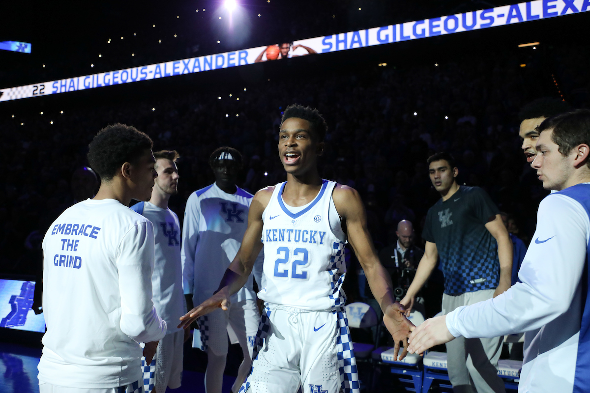 Shai Gilgeous-Alexander.

The University of Kentucky men's basketball team falls to Florida 66-64 on Saturday, January 20, 2018 at Rupp Arena in Lexington, Ky.

Photo by Elliott Hess | UK Athletics