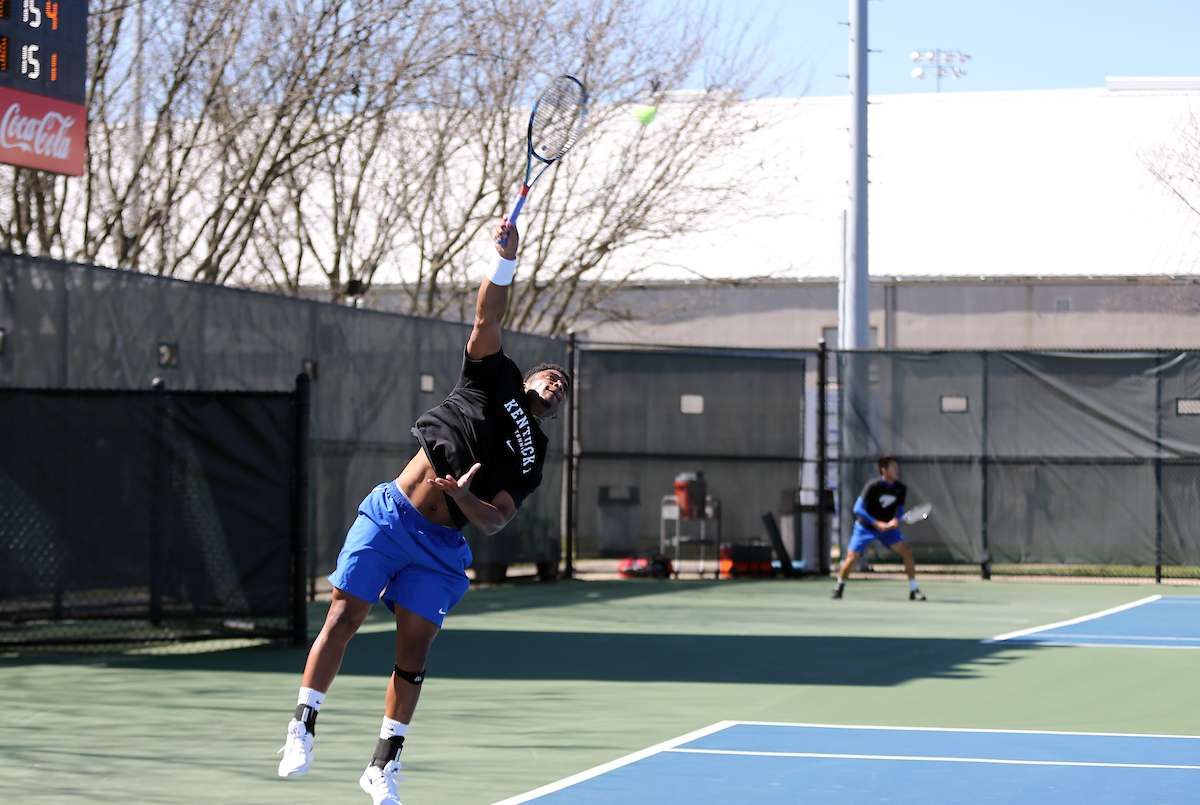 William Bushamuka
The University of Kentucky men's tennis team faces South Carolina on Sunday, March 18, 2018 at The Boone Tennis Center. 

Photo by Britney Howard | UK Athletics