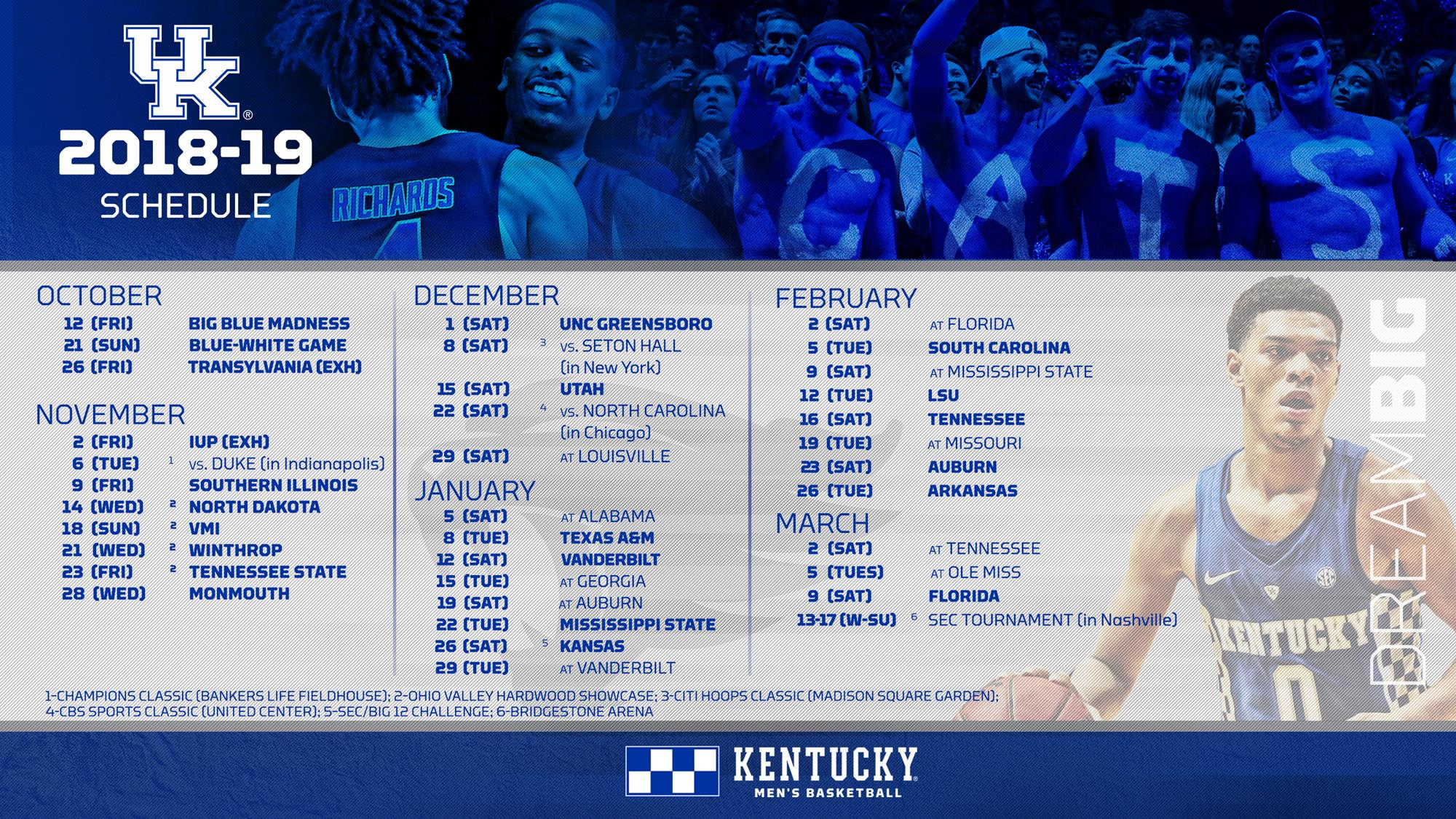 SEC Slate Completes 2018-19 Men’s Basketball Schedule