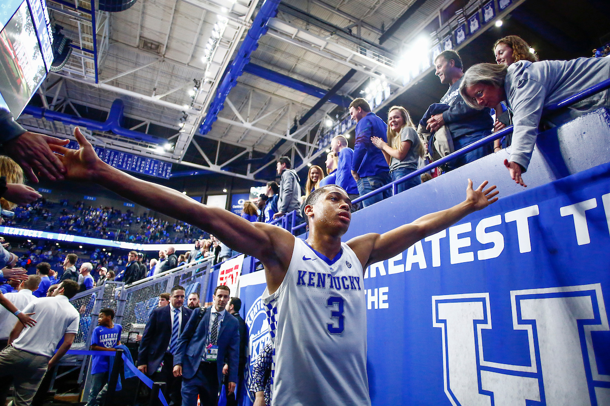 Keldon Johnson.

Kentucky men's basketball beat UNCG 78-61 on Saturday in Rupp Arena.

Photo by Chet White | UK Athletics