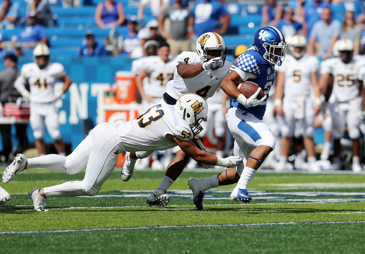 CHRISTOPHER RODRIGUEZ, JR.
UK football beats Murray State 48-10.

Photo by Britney Howard | UK Athletics