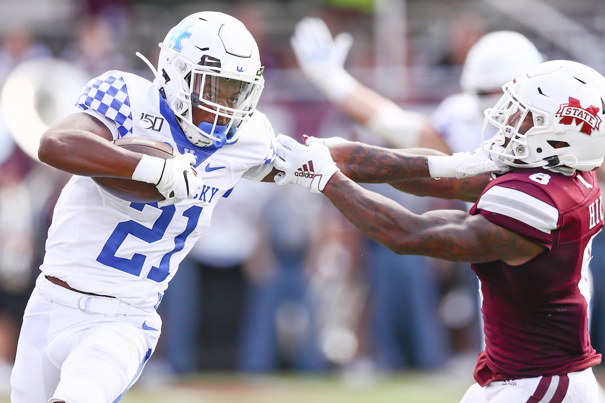 QUANDRE MOSELY.

Kentucky falls to Mississippi State, 28-13.

Photo by Elliott Hess | UK Athletics