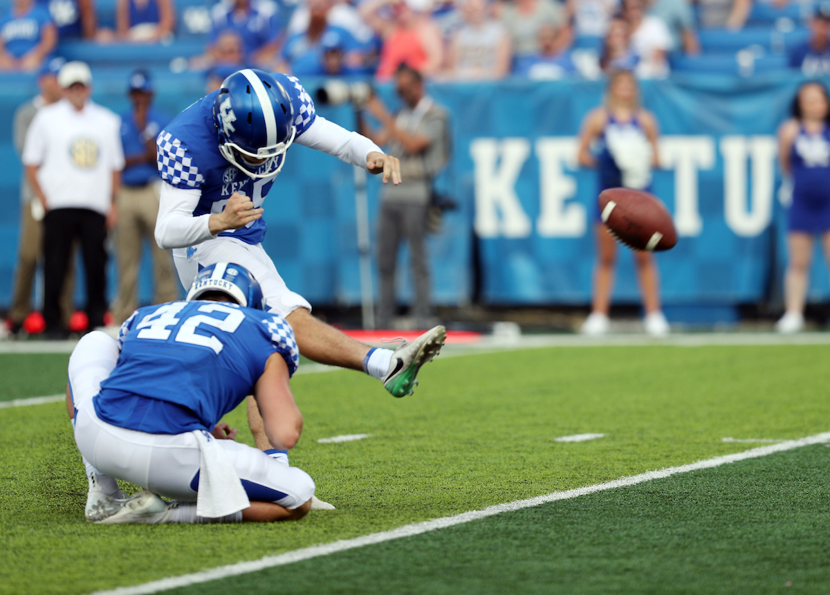 Miles Butler

UK football beats Murray State 48-10.

Photo by Britney Howard | UK Athletics