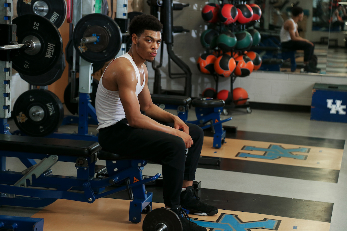 Quade Green.

Big Blue Caravan. Somerset, Ky. Somerset Kroger. June 21, 2018.

Photo by Chet White | UK Athletics