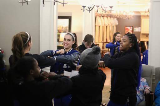 Maci Morris, KeKe McKinney

The women's basketball team visits the patients of the Lantern at Morning Pointe Alzheimer's Center of Excellence.

Photo by Noah J. Richter | UK Athletics