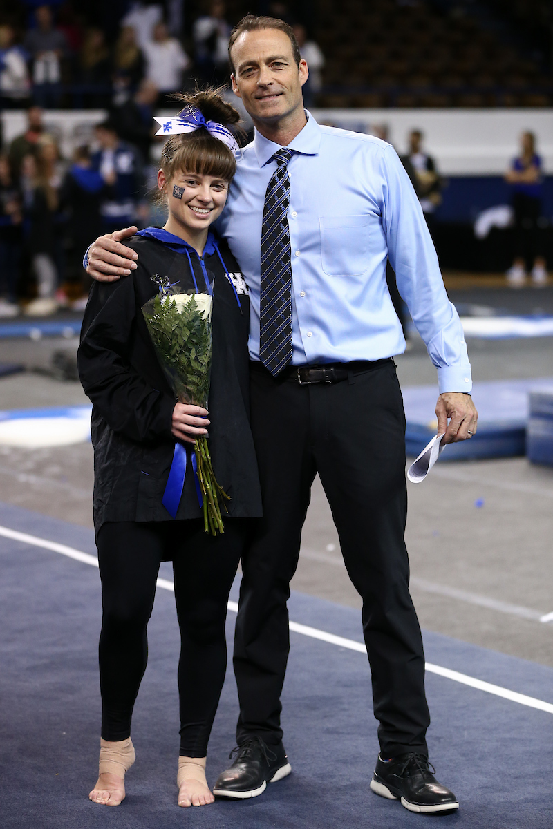 Anna Haigis. Tim Garrison.

Kentucky defeats Michigan State on Senior night.

Photo by Tommy Quarles | UK Athletics