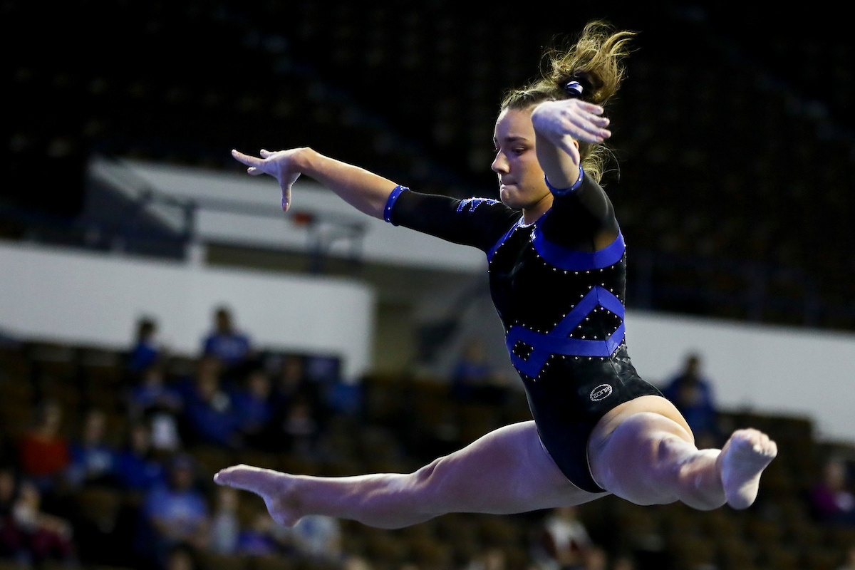 Raina Albores.

Gymnastics Blue-White Meet.

Photo by Chet White | UK Athletics