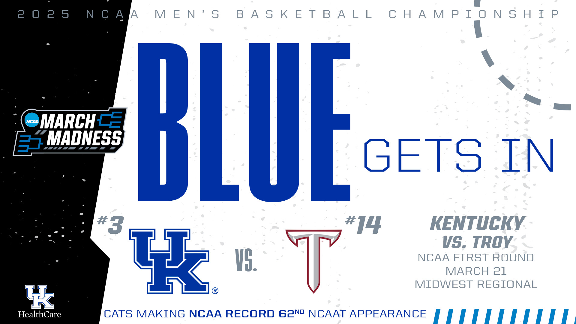 Kentucky Men’s Basketball Receives No. 3 Seed in NCAA Tournament