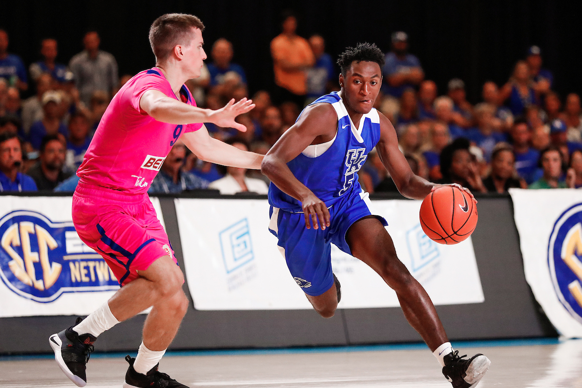 Immanuel Quickley.

The University of Kentucky men's basketball team beat Serbia's Mega Bemax 100-64 at the Atlantis Imperial Arena in Paradise Island, Bahamas, on Saturday, August11, 2018.

Photo by Chet White | UK Athletics