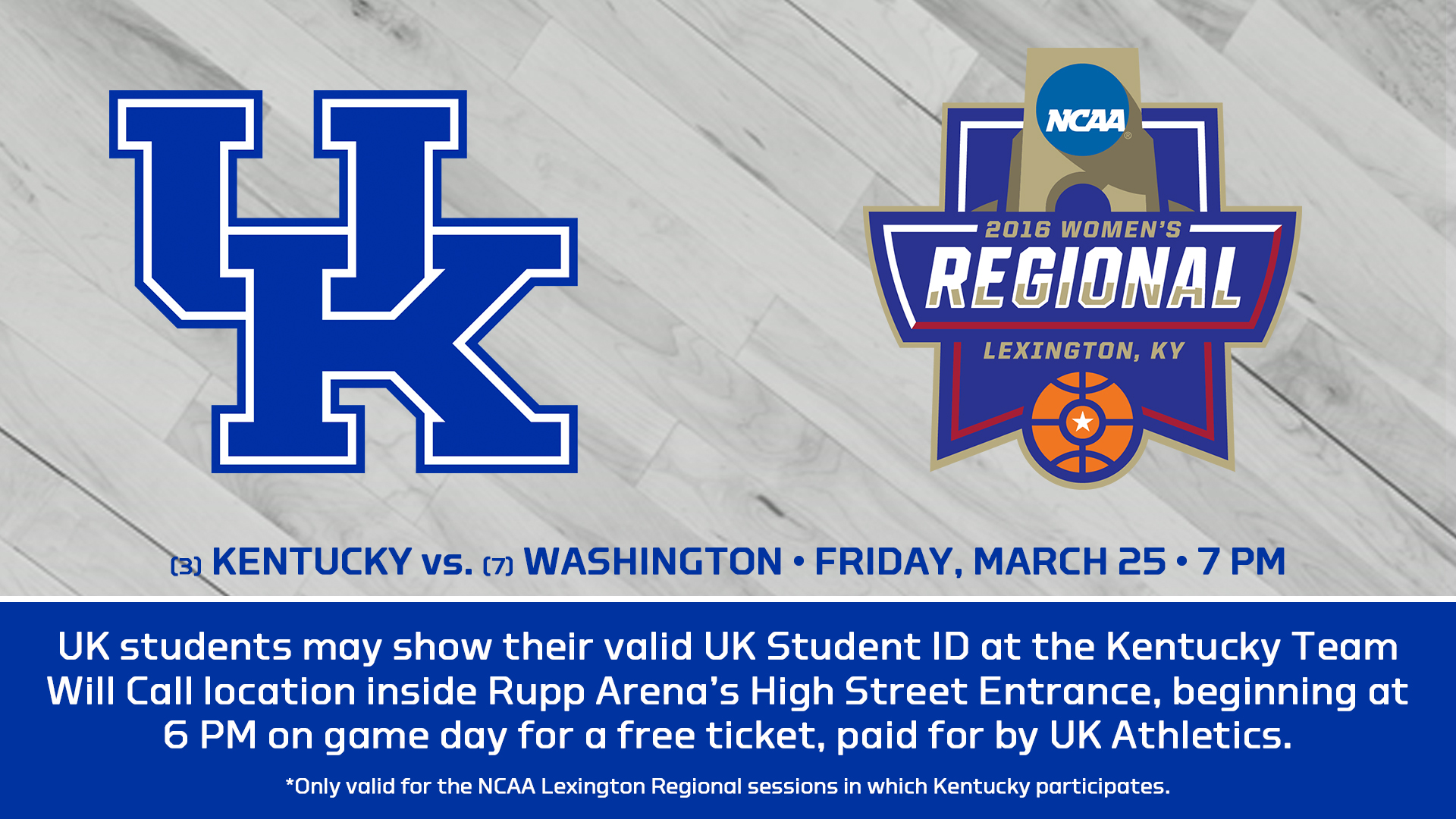 Tickets Available for NCAA Lexington Regional at Rupp Arena