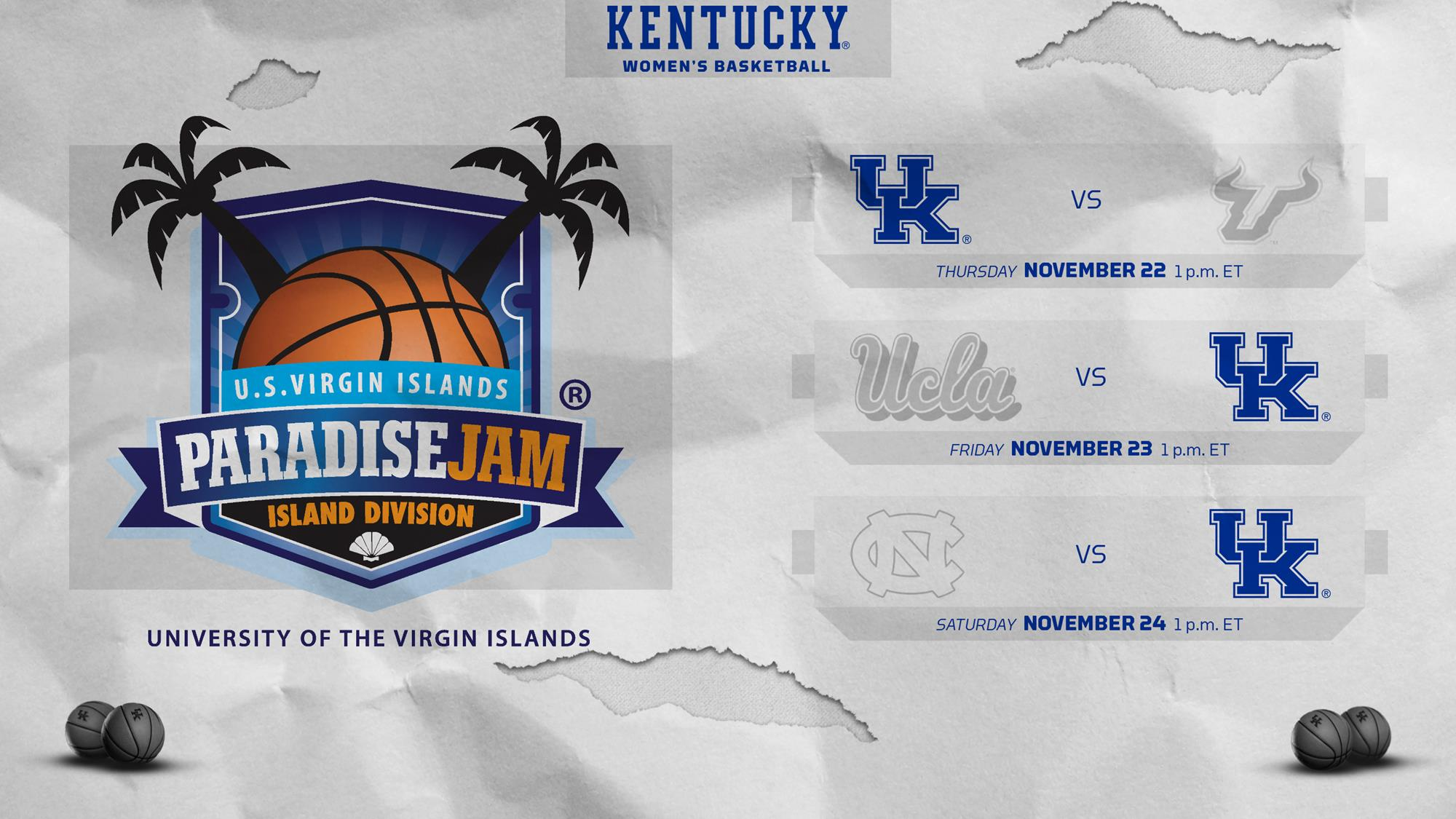 WBB to Play South Florida, UCLA, North Carolina in Paradise Jam