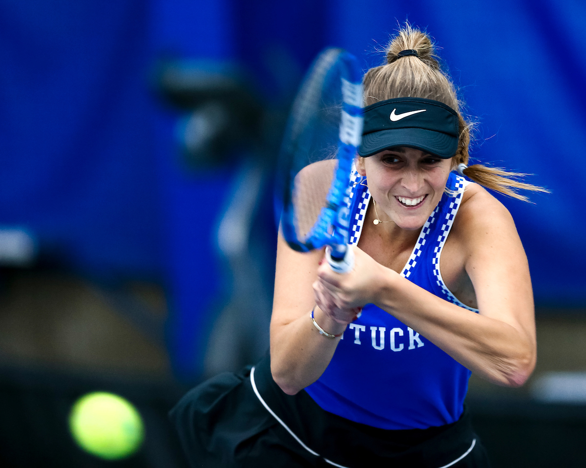 Carlota Molina.

Kentucky falls to Florida 4-2.

Photo by Eddie Justice | UK Athletics