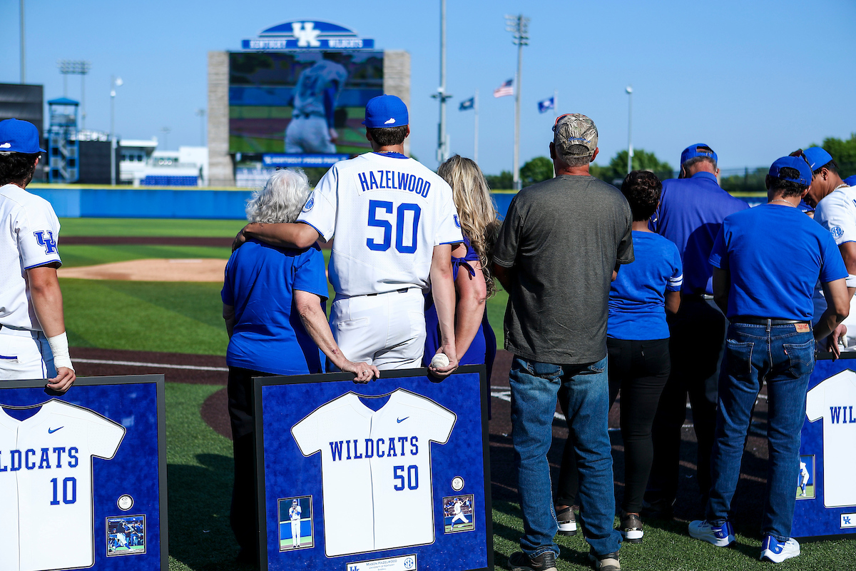 Mason Hazelwood.

2022 Kentucky Baseball Senior Day.

Photo by Sarah Caputi | UK Athletics