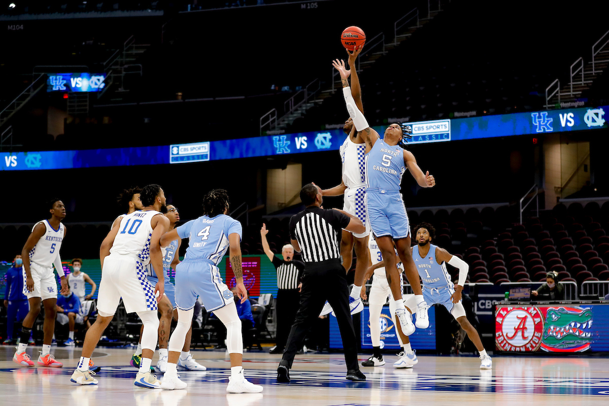 Tip off. Isaiah Jackson.

Kentucky loses to North Carolina 75-63.

Photo by Chet White | UK Athletics