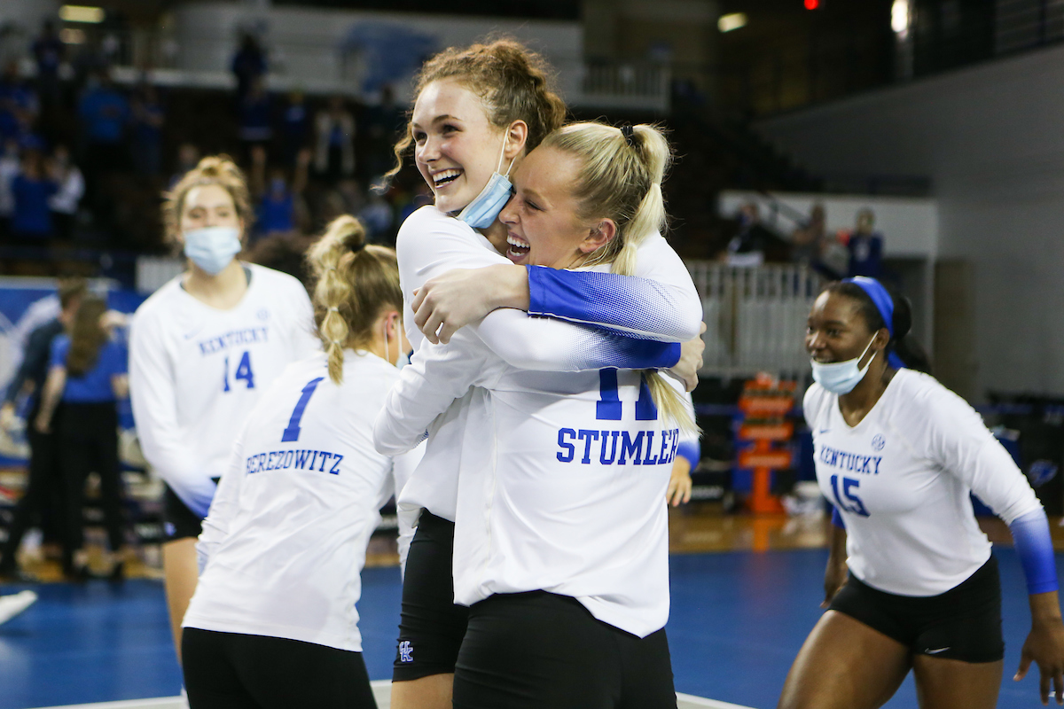 Sophie Fischer and Alli Stumler.

Kentucky sweeps Alabama 3-0 and wins SEC Championship.

Photo by Hannah Phillips | UK Athletics