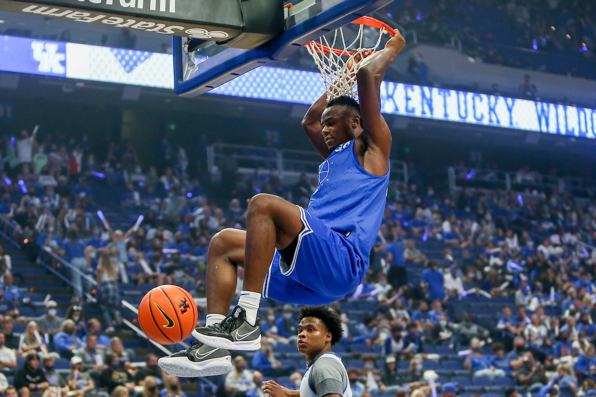 Oscar Tshiebwe.

Big Blue Madness.

Photo by Sarah Caputi | UK Athletics