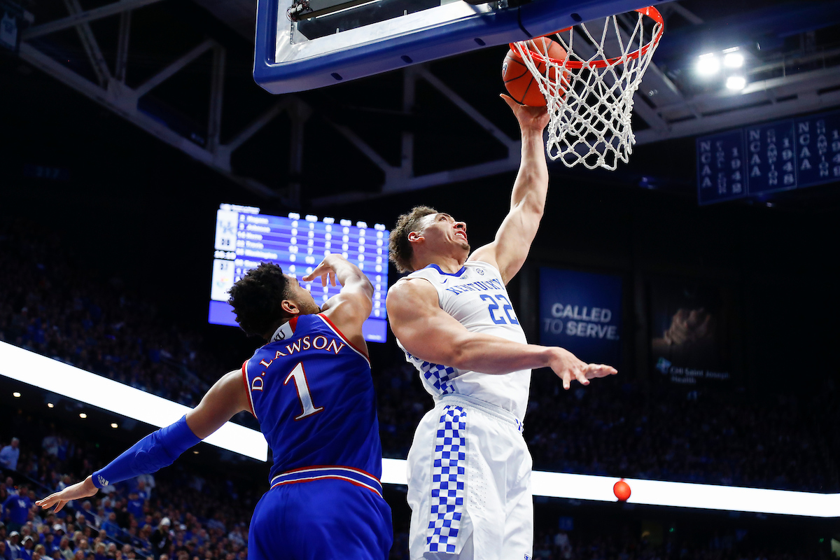 Reid Travis.

The UK men's basketball team beat Kansas 71-63 at Rupp Arena on Saturday, January 26, 2019.

Photo by Chet White| UK Athletics