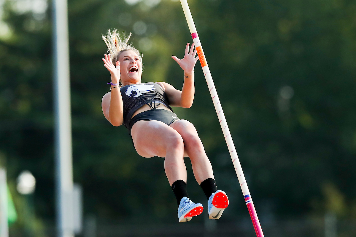 Olivia Gruver.

Day two of the NCAA Track and Field Outdoor National Championships. Eugene, Oregon. Thursday, June 7, 2018.

Photo by Elliott Hess | UK Athletics