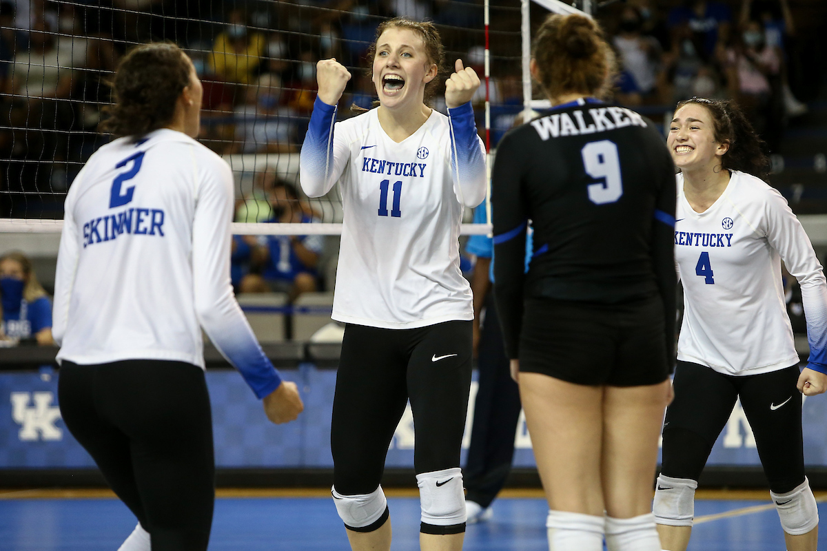 Elise Goetzinger.

Kentucky beats USC 3 - 0.

Photo by Sarah Caputi | UK Athletics