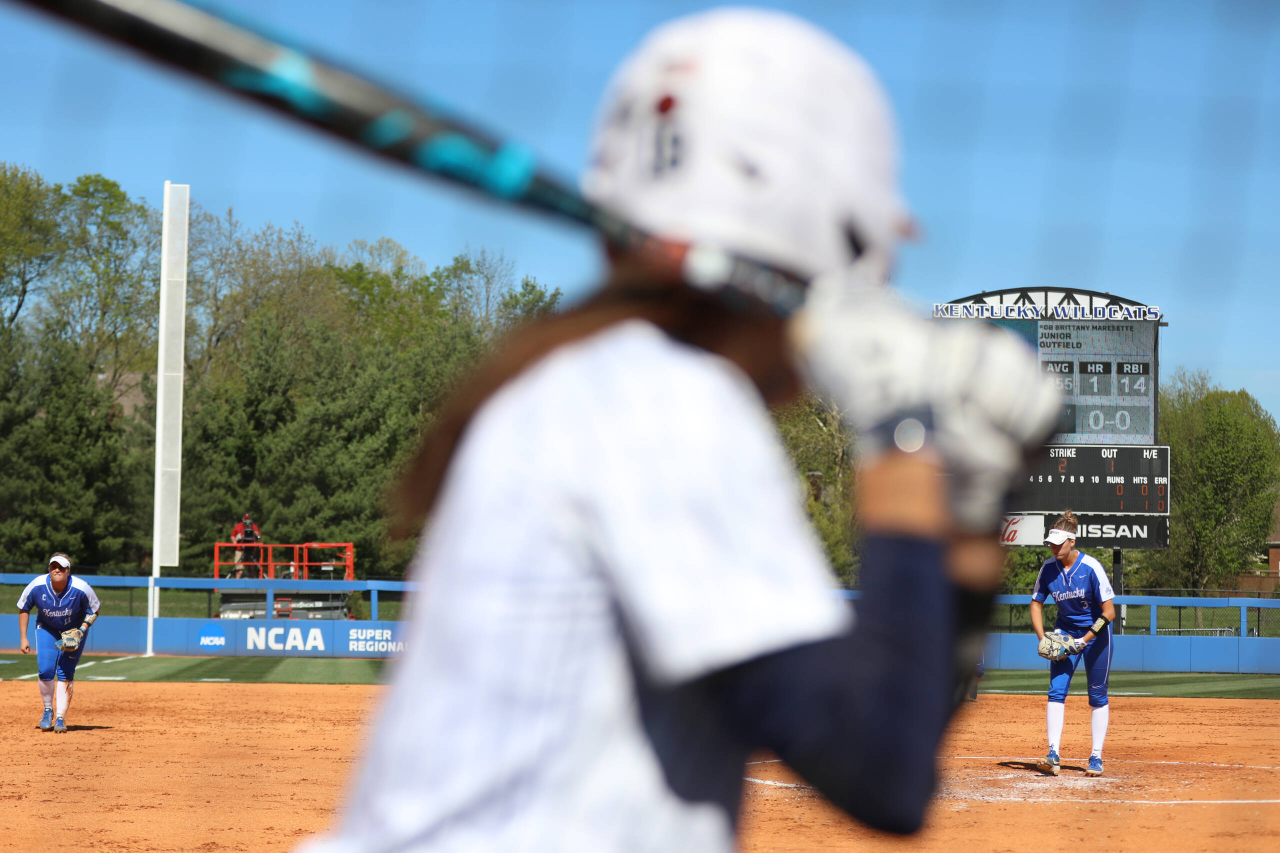 Grace Baalman. Abbey Cheek.

University of Kentucky softball vs. Auburn on Senior Day. Game 1.

Photo by Quinn Foster | UK Athletics