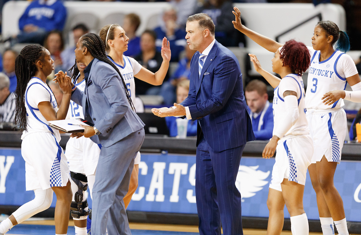 Coach Mitchell.


The UK women?s basketball team beat LSU on senior day on Sunday, February 24, 2019.

Photo by Elliott Hess | UK Athletics
