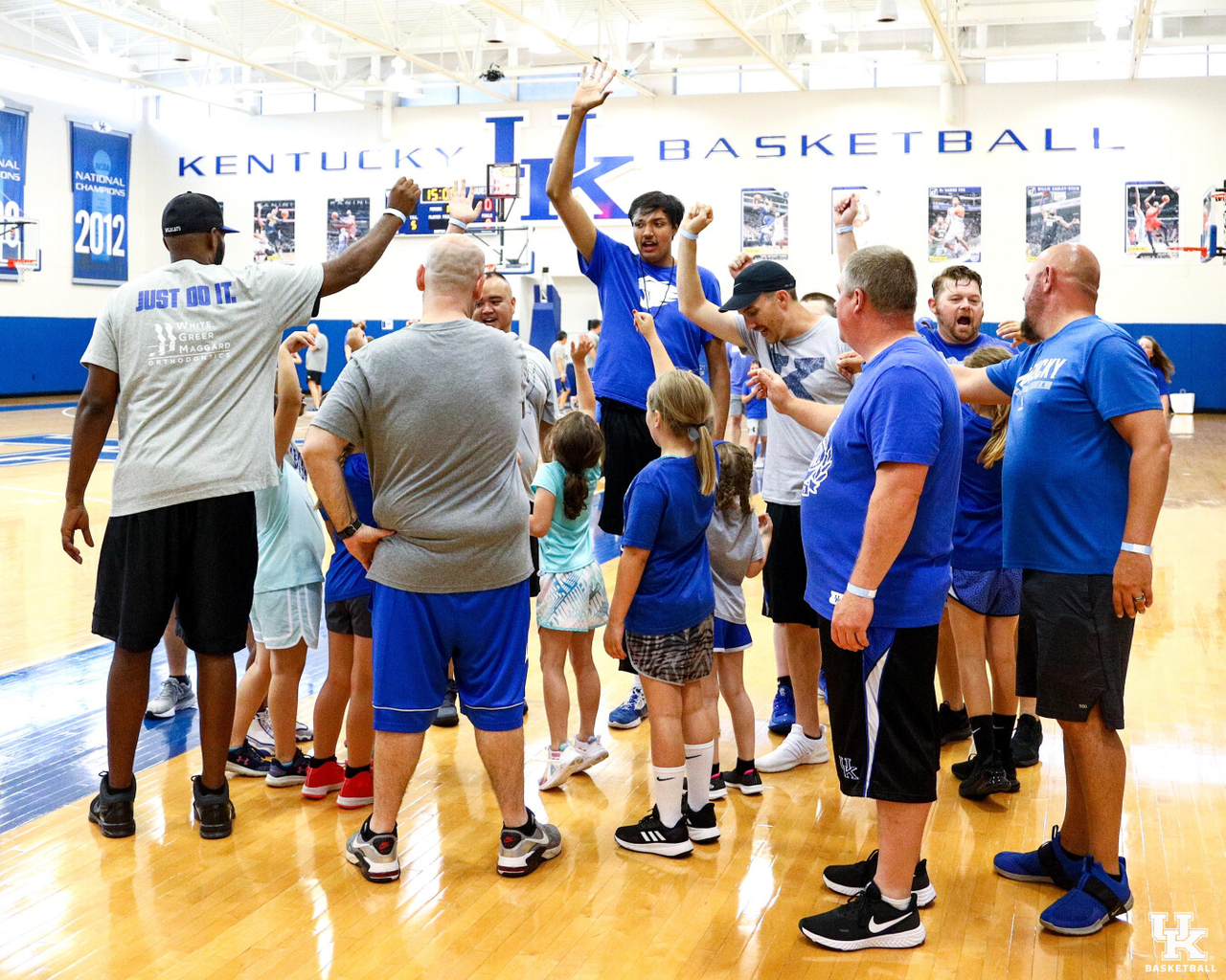 The 2021 Father-Daughter Kentucky men's basketball camp.

Photo by Eddie Justice | UK Athletics