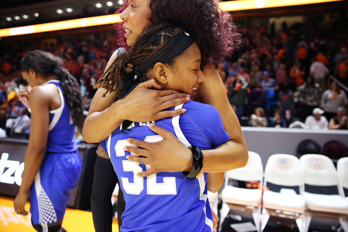 Jaida Roper, Kyra Elzy
The UK Women's Basketball team beats Tennessee 73-71. 

Photo by Britney Howard  | UK Athletics