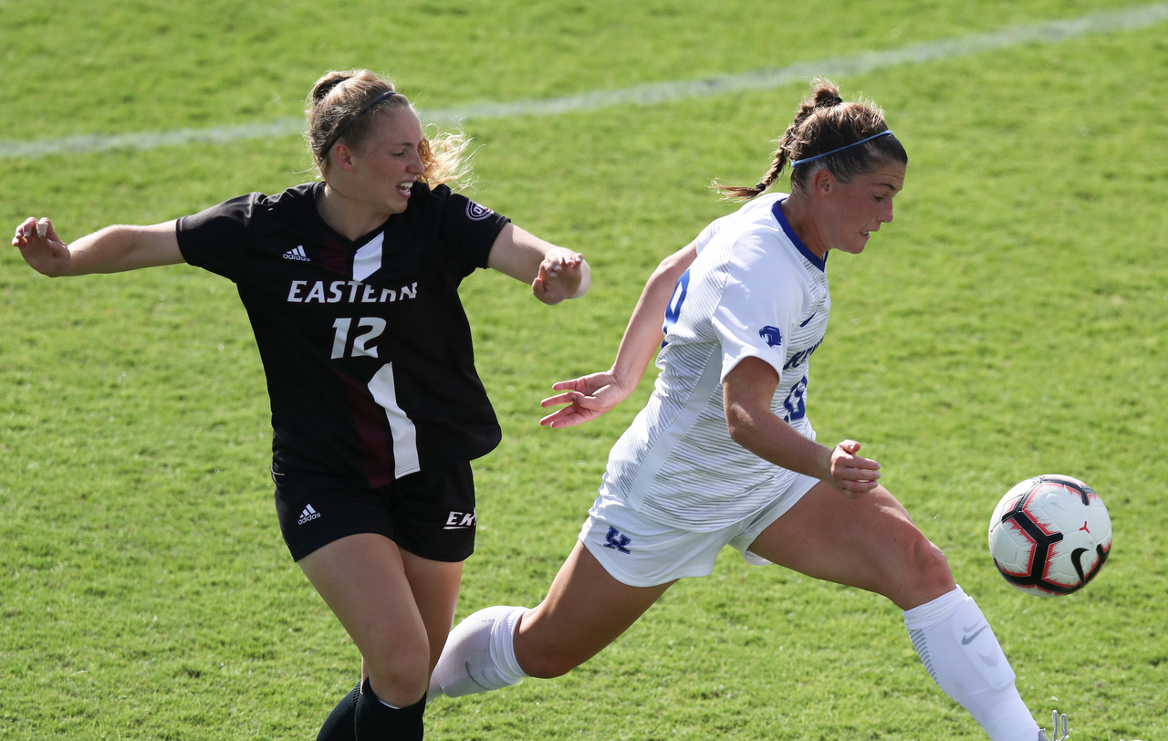 CAROLINE NEWLAND.

The University of Kentucky women's soccer team falls to Eastern Kentucky 1-0 Sunday, September 2, at the Bell Soccer Complex in Lexington, Ky.

Photo by Elliott Hess | UK Athletics