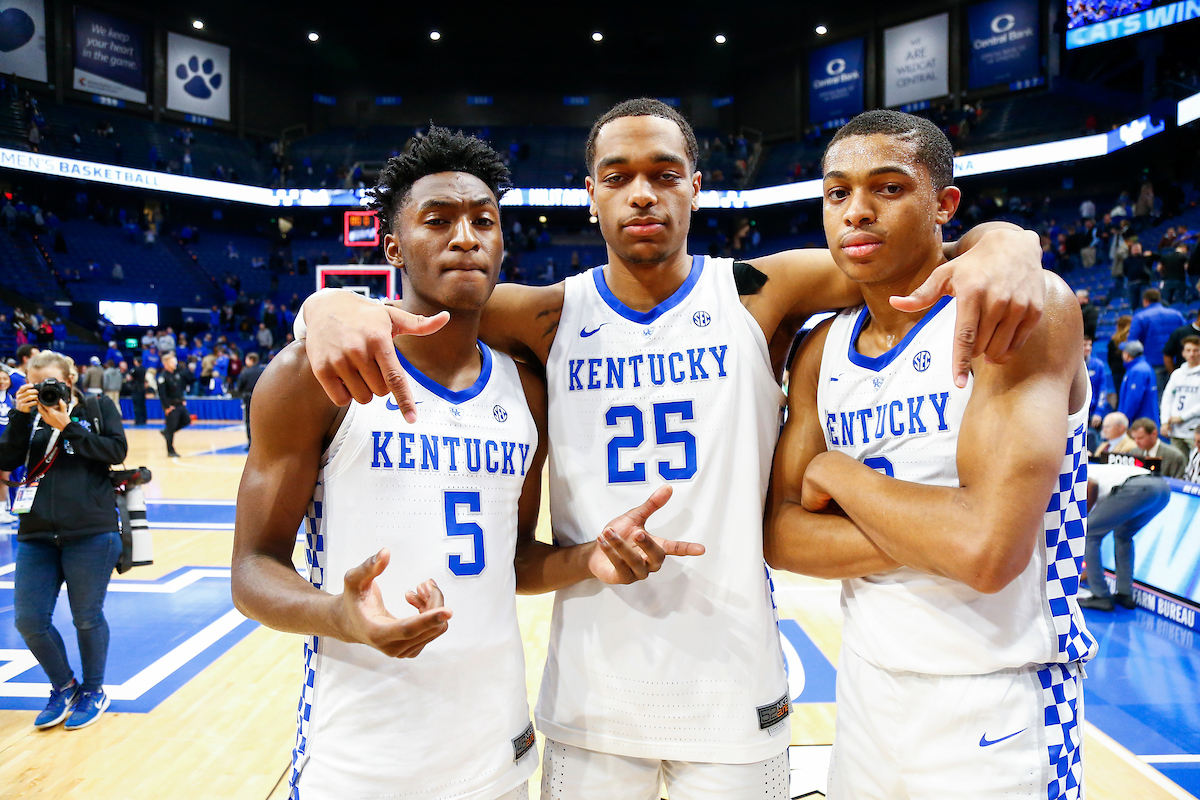Immanuel Quickley. PJ Washington. Keldon Johnson.

Men's basketball beats North Dakota 96-58.

Photo by Chet White | UK Athletics